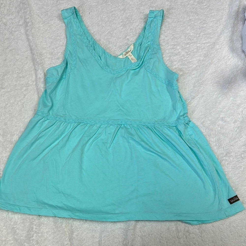 Matilda Jane Blue Summer Peplum Tank Top